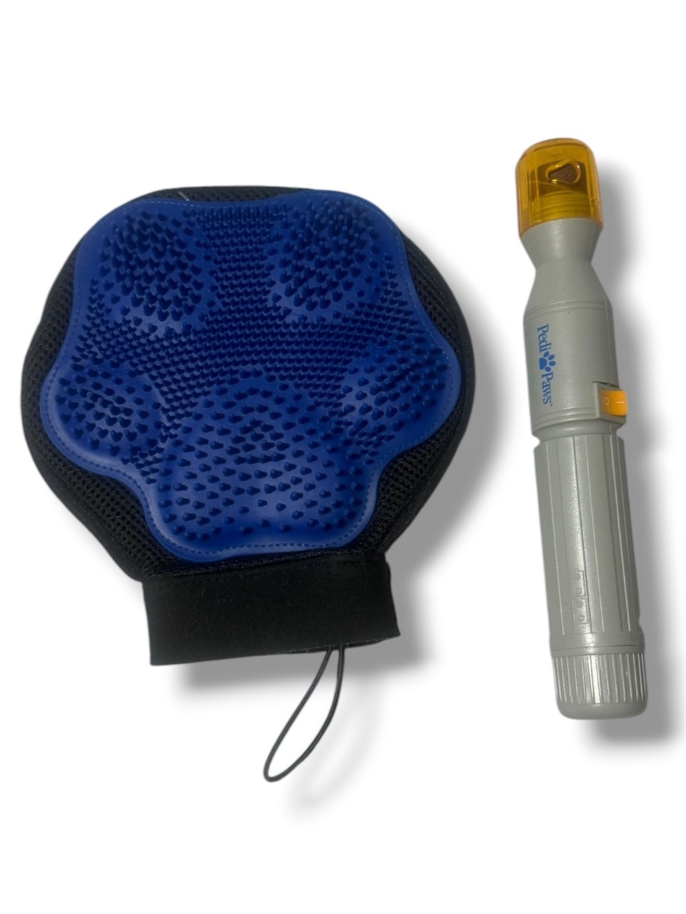 PediPaws Pet Nail Grinder Trimmer & Top Paw 2-in-1 Grooming Glove Massage Mitt